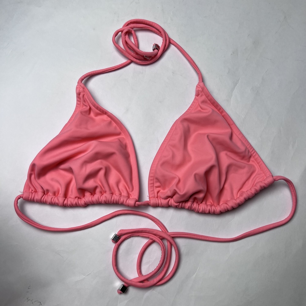 Venus Triangle String Bikini Top Coral Orange/Pink Size D **MATCHING BOTTOMS**